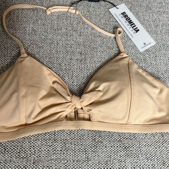 Bromelia Bikini Top Padded Beige Nude UV 50 Belo Horizonte Size XL NWT - Picture 2 of 7